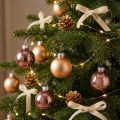 Palline di Natale in vetro rosa albicocca mix mini Ø3cm 22 pz | Floristik24.it