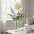 Cipolla ornamentale bianca allium artificiale crema Ø18cm L90cm | Floristik24.it