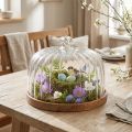 Piatto in legno con cupola per formaggio, piatto decorativo, legno, Ø29cm H22cm | Floristik24.it