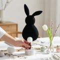 Stand decorazione da tavolo Decorazione coniglietto pasquale in feltro nero 50 cm | Floristik24.it