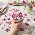 Decorazione sparsa fiori in legno decorazione da tavola rosa viola bianco Ø4cm 72 pz | Floristik24.it