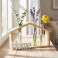 Decorazione da parete in legno, arredamento per la casa, vaso provetta, portafiori, 27,5x4,5x14,5cm | Floristik24.it