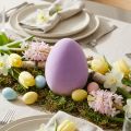 Decorazione per uovo di Pasqua – 2a scelta – floccato viola in plastica 20cm | Floristik24.it