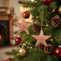 Stella in rame da appendere, decorazione albero di Natale, ciondoli in metallo 8×9cm 2pz | Floristik24.it