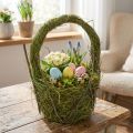 Cestino pasquale, design naturale, cestino a mano per decorazioni festive per la casa, 25 cm | Floristik24.it