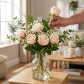 Bouquet di rose artificiali per decorazioni eleganti per la casa e occasioni festive, 44 cm, 6 pezzi | Floristik24.it