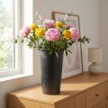 Vaso da terra vaso nero plastica antracite Ø17,5cm H28cm | Floristik24.it
