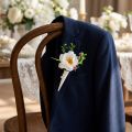 Spilla da uomo con magnete Bianco opaco | Floristik24.it