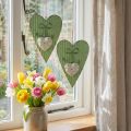 Cuore in metallo, cuore decorativo da appendere, decorazione a forma di cuore H14,5cm 2 pz. | Floristik24.it