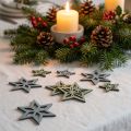 Stelle decorative in legno blu, stelle in legno verdi Natale 4cm mix 36 pezzi | Floristik24.it