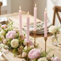 Candele affusolate, tinta unita, rosa chiaro, rosa, 22×240 mm, 12 pezzi | Floristik24.it