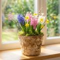 Fioriera rotonda, decorazione naturale, corteccia, vaso di betulla, Ø12cm H10cm, 5 pezzi | Floristik24.it