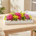 Vassoio decorativo oblungo in legno, bianco shabby chic, 42×14×3 cm, 3 pezzi | Floristik24.it