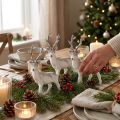 Renna decorativa bianca con glitter – Decorazione natalizia invernale 20 cm 3 pezzi | Floristik24.it