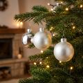 Palla di Natale in vetro Ø6cm mix argento 24 pz | Floristik24.it
