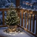 Catena luminosa a LED rice 80s 6m per esterno nero/bianco | Floristik24.it