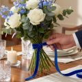 Nastro decorativo Velluto nastro di velluto blu 10mm 20m | Floristik24.it