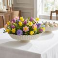 Piatto decorativo retrò su piede Metallo Grigio Ø24cm 2 pz | Floristik24.it