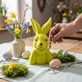 Busto di coniglio pasquale Thinking Rabbit – Seconda scelta – Giallo-verde 16,5×13×27 cm | Floristik24.it