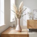 Vaso decorativo moderno in metallo rosa chiaro, 19,5 cm; brocca decorativa di design, alta 38,5 cm, per fiori secchi | Floristik24.it