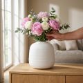 Vaso da fiori, vaso in ceramica, vaso decorativo bianco Ø22cm H22,5cm | Floristik24.it