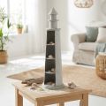 Faro Shabby Chic Crema Decorazione Estiva Marittimo Ø14,5cm H51cm | Floristik24.it