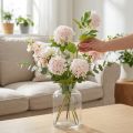 Snowball Plant Fiori artificiali rosa bianco L78cm 2 pezzi | Floristik24.it