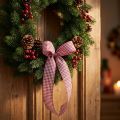 Nastro regalo Quadretti Bordeaux 15mm 20m | Floristik24.it