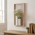 Decorazione murale in legno con vasi in ceramica H35cm in stile country | Floristik24.it