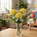 Cipolla ornamentale Allium selvatico artificiale Giallo 70cm 3 pz | Floristik24.it
