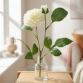 Dalia fiori artificiali verde crema 2 fiori 60 cm | Floristik24.it