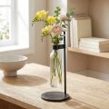 Vaso decorativo bottiglia decorativa con supporto in metallo nero Ø16cm | Floristik24.it