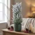 Ginepro artificiale in vaso pianta artificiale innevata H47cm | Floristik24.it