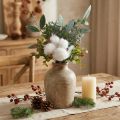 Bouquet di fiori artificiali, verde e bianco, decorazione invernale, 33 cm, artificiale | Floristik24.it