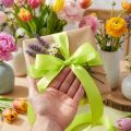 Nastro regalo verde lime 25mm 50m | Floristik24.it