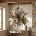 Corona in metallo per appendere ruggine marrone Ø31cm H31cm | Floristik24.it