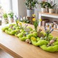 Filato di lana morbida per decorazioni stagionali 2 m verde | Floristik24.it