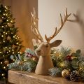 Scultura decorativa a forma di testa di cervo con grandi corna, 52 cm | Floristik24.it