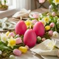 Candela a forma di uovo per la primavera, ideale come decorazione da tavola, decorazione pasquale e idee regalo, 9 cm, 20 ore, 6 pezzi | Floristik24.it