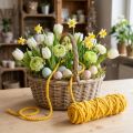 Cordoncino in feltro soffice Mirabell giallo tuorlo 25m | Floristik24.it