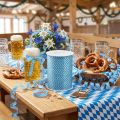 Nastro decorativo per arricciare il nastro Oktoberfest blu-bianco 10mm 250m | Floristik24.it