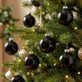 Palle di Natale nere palline per albero in vetro Ø4cm 24 pz | Floristik24.it