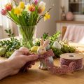 Nastro in velluto Nastro decorativo uova di Pasqua Pasqua rosa antico 40 mm 5 m | Floristik24.it