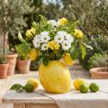 Vaso limone vaso in ceramica giallo limone mediterraneo H19cm | Floristik24.it