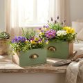 Cassettiera in legno decorazione cassettiera per piante 22/18 cm set da 2 pezzi | Floristik24.it