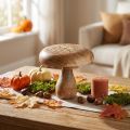 Decorazione di funghi in legno decorazione di funghi in legno decorazione autunnale naturale Ø15cm H14,5cm | Floristik24.it