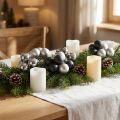 Mini palline di Natale argento, vetro antracite Ø40mm mix 32 pz | Floristik24.it