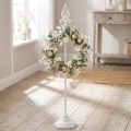 Porta ghirlanda Shabby Chic Bianco Porta ghirlanda Metallo 4 Ganci H76cm | Floristik24.it