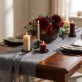 Dekovlies runner da tavolo decorativo in pile grigio 23 cm 25 m | Floristik24.it