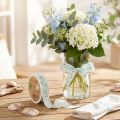 Nastro Nastro di cotone marittimo a pois turchesi 25 mm 18 m | Floristik24.it